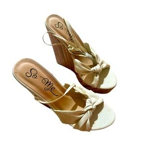 So Me Natural Color Wedge. Wrap Around. New. Size 8.5